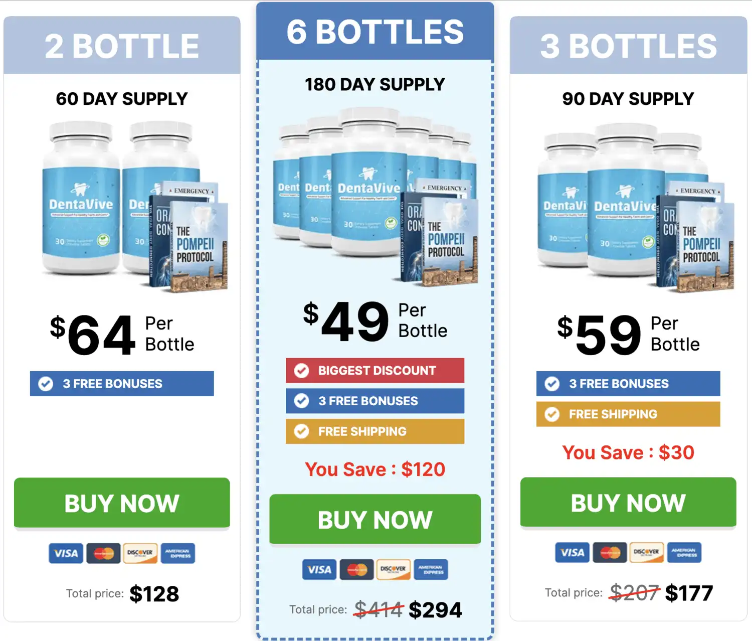 dentavive three packages